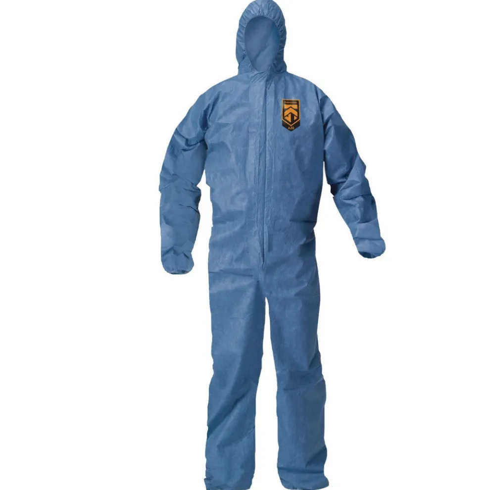 Ansell A20 Breathable Particle Protection Coveralls - 3X-Large/Blue (20/Carton)
