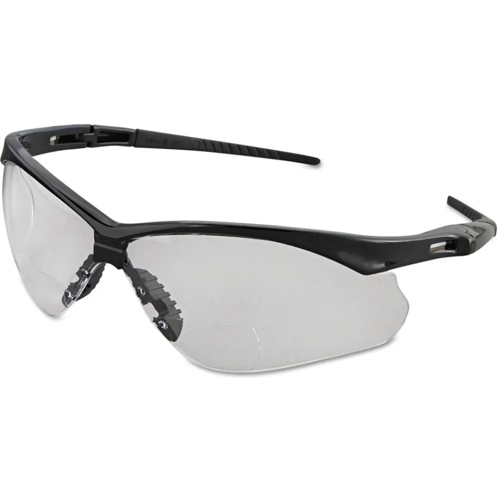 Ansell V60 Nemesis Rx Plus 2.0 Diopter Reader Safety Glasses - Black Frame/Clear Lens