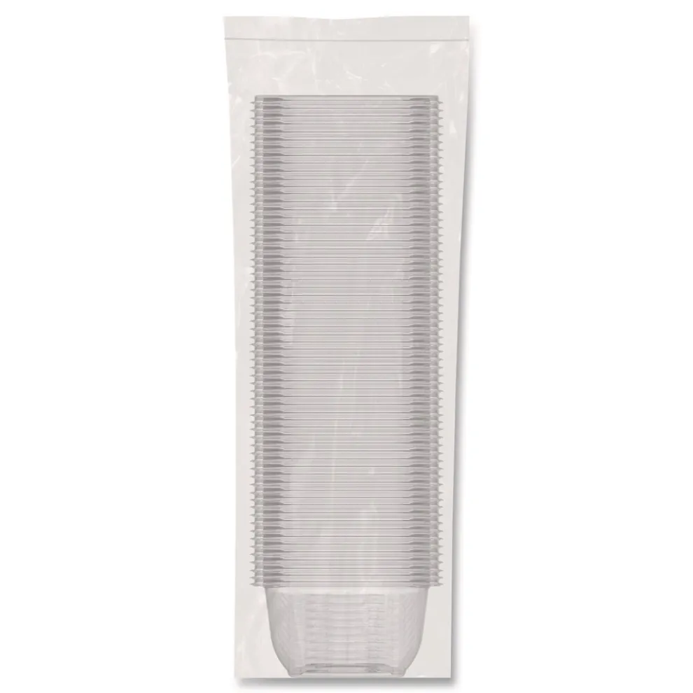 Dart 8.5 in. x 8.5 in. x 1.96 in. 16 oz. Plastic Bowls - Square Clear (504/Carton)