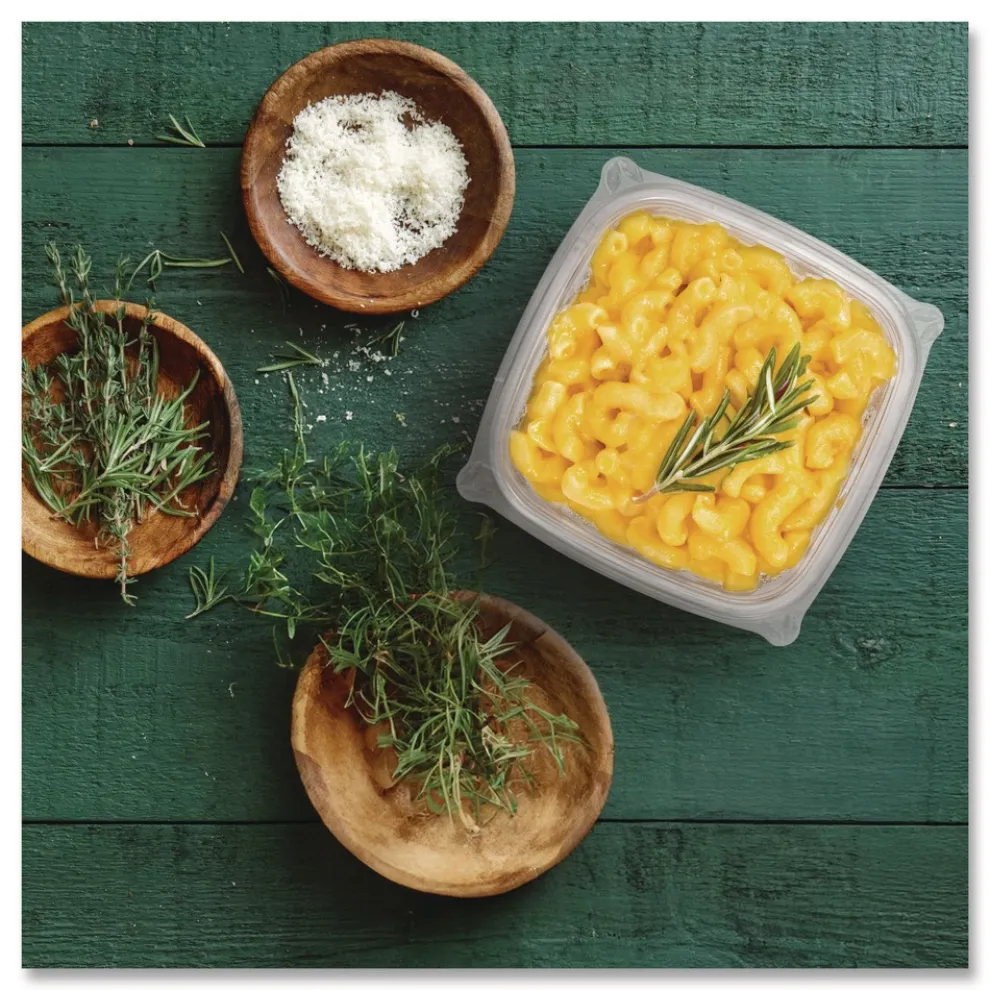 Dart 8.5 in. x 8.5 in. x 1.96 in. 16 oz. Plastic Bowls - Square Clear (504/Carton)