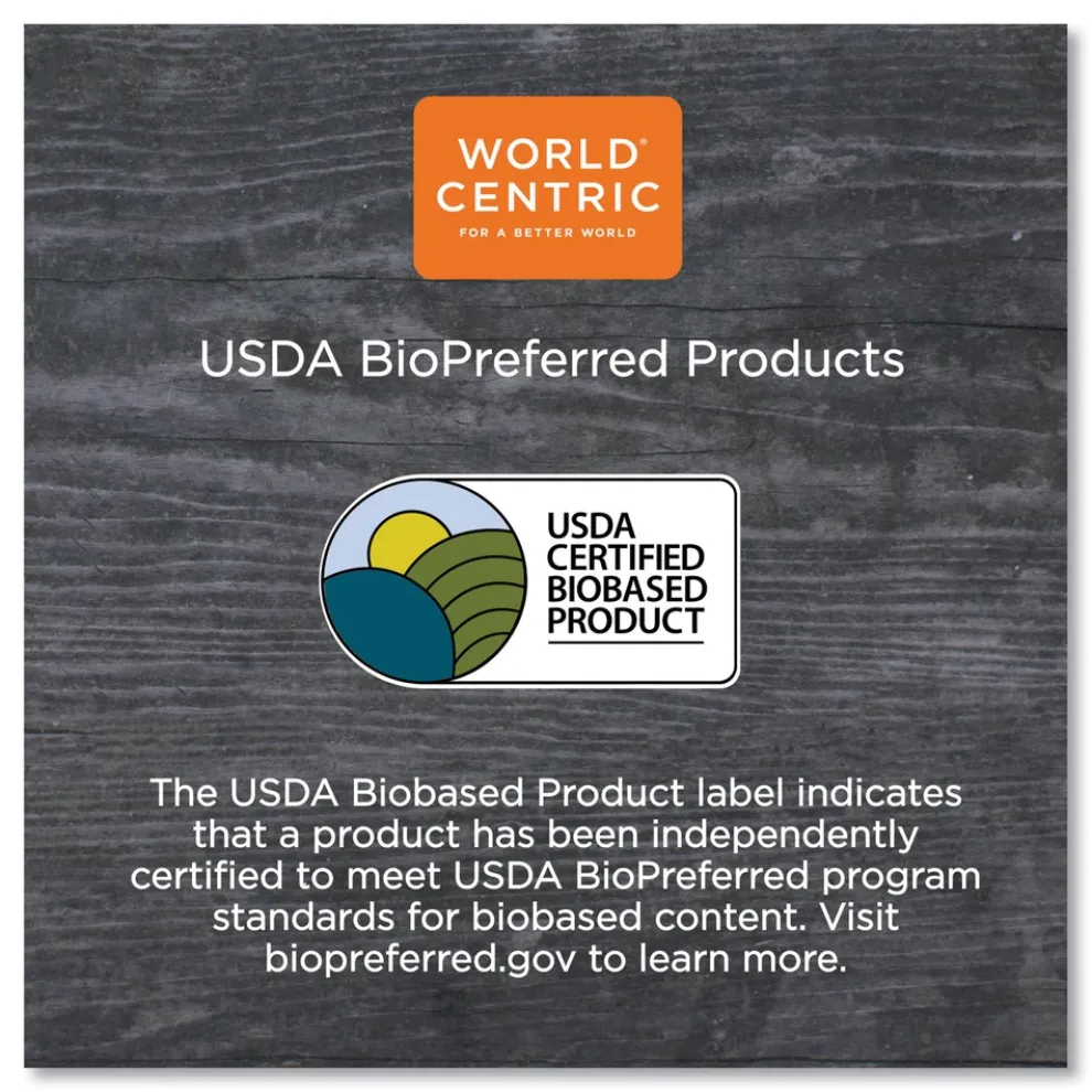 World Centric 6.1 in. x 7.6 in. x 2.8 in. 32 oz. PLA Rectangular Plastic Deli Containers - Clear (600/Carton)