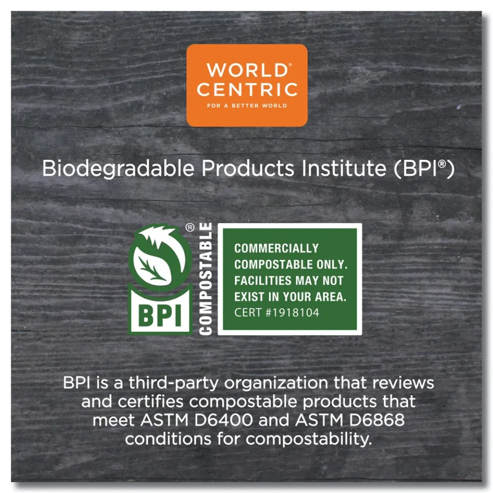 World Centric 6.1 in. x 7.6 in. x 2.8 in. 32 oz. PLA Rectangular Plastic Deli Containers - Clear (600/Carton)