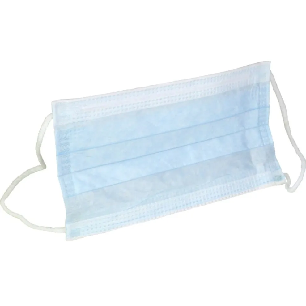 Ansell M5 Pleat Style Face Mask With Earloops - Regular, Blue(10 Bags/Carton)