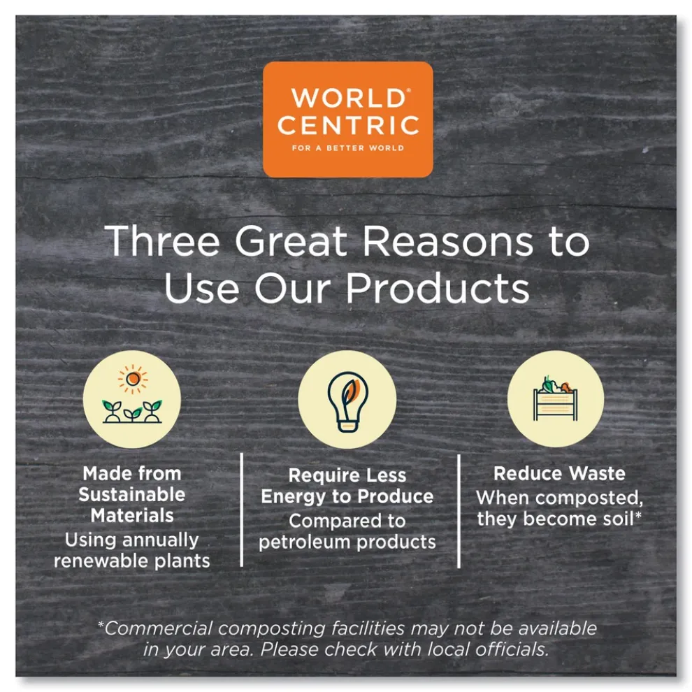 World Centric 10 oz. - 20 oz. PLA Lids for Hot Cups - White (1000/Carton)