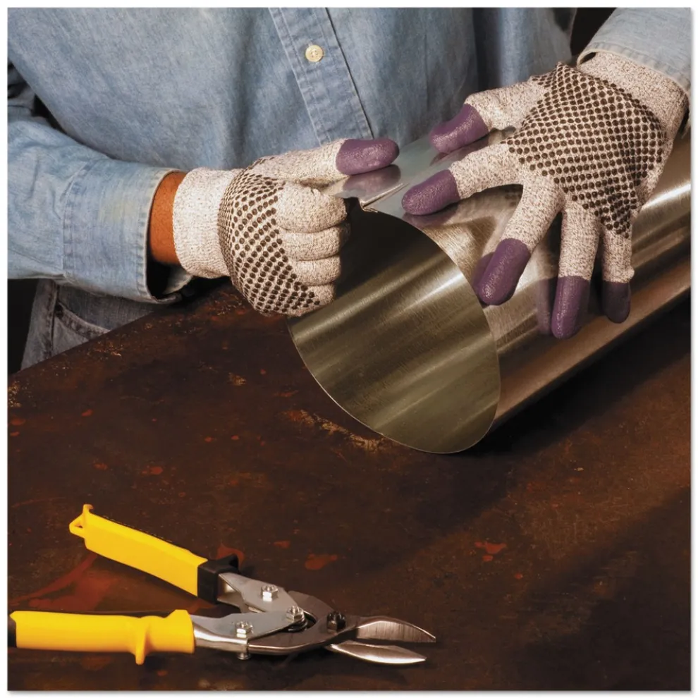 Ansell G60 230 mm Purple Nitrile Gloves - Medium/Size 8/Black/White (1-Pair)