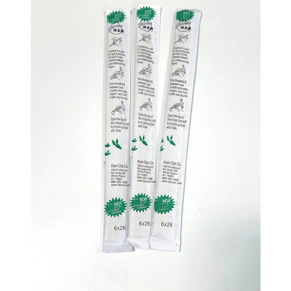 Kari-Out 9 in. Wood Chopsticks - White (1340/Carton)