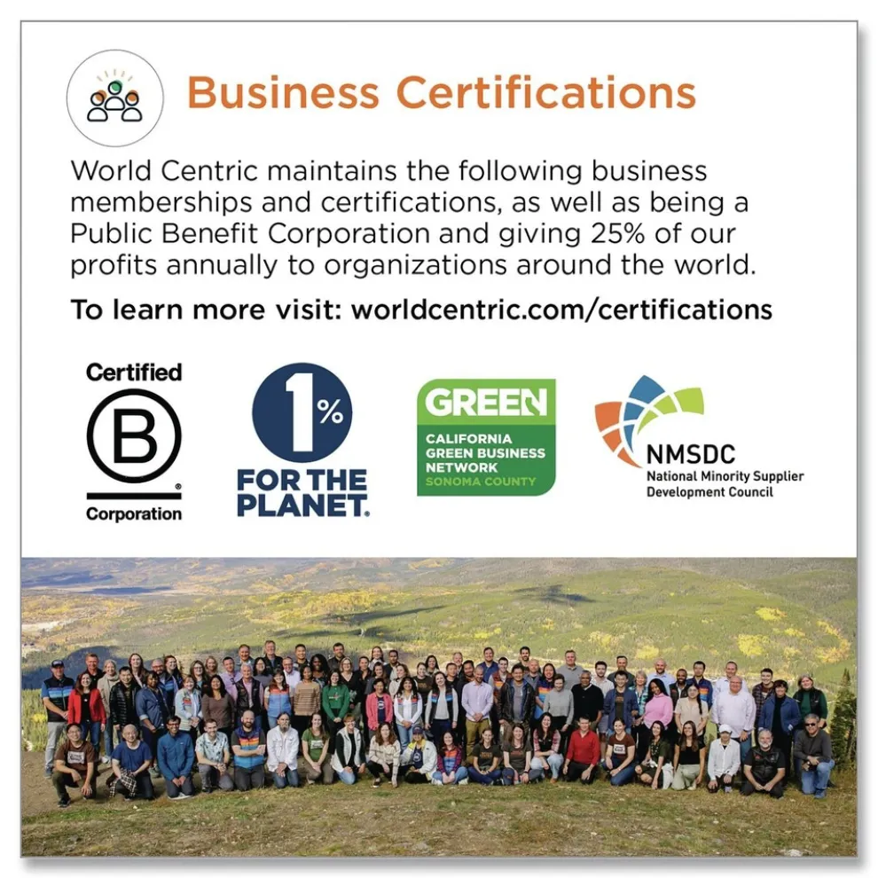 World Centric PLA Clear Cold Cups 1 oz Plastic Clear 3000/Carton