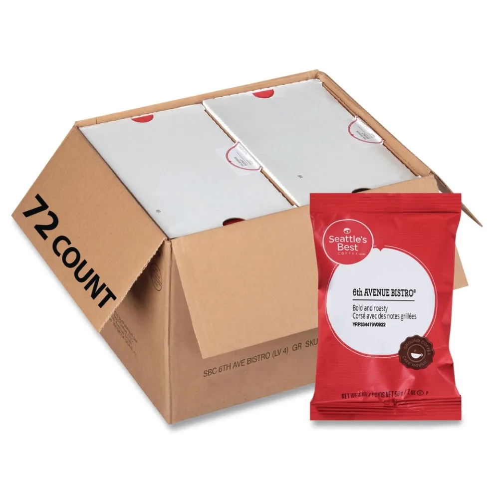 Seattle's Best 12420873 2.1 oz. Packet Premeasured Coffee Packs - 6th Avenue Bistro (72/Carton)