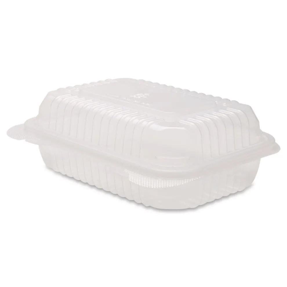 Karat Polypropylene Plastic Hinged Container 6 x 9 x 2.97 Clear Plastic 125/Pack 2 Packs/Carton