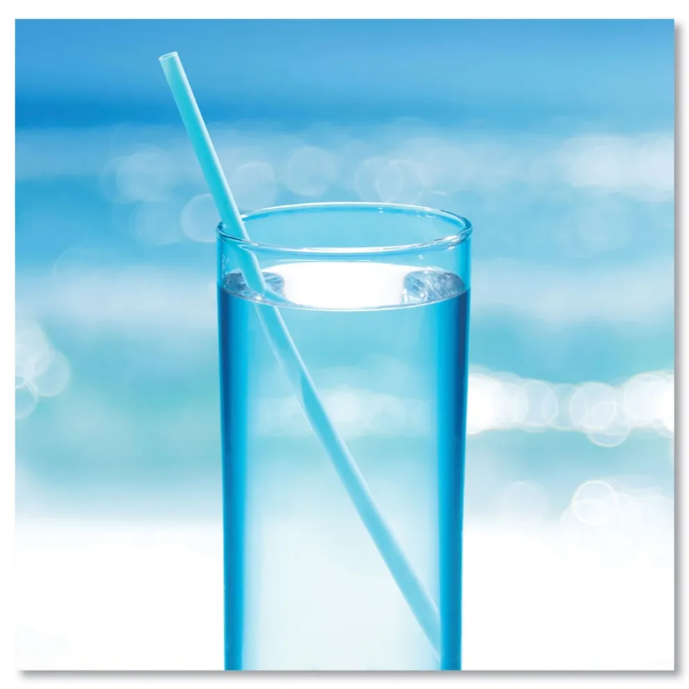 phade 7.75 in. Marine Biodegradable Straws - Ocean Blue (6000/Carton)
