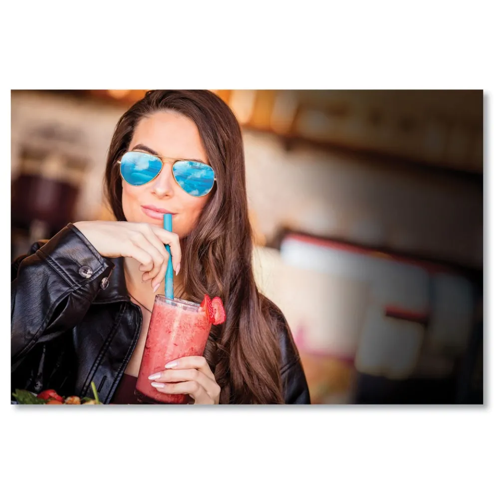 phade 7.75 in. Marine Biodegradable Straws - Ocean Blue (6000/Carton)