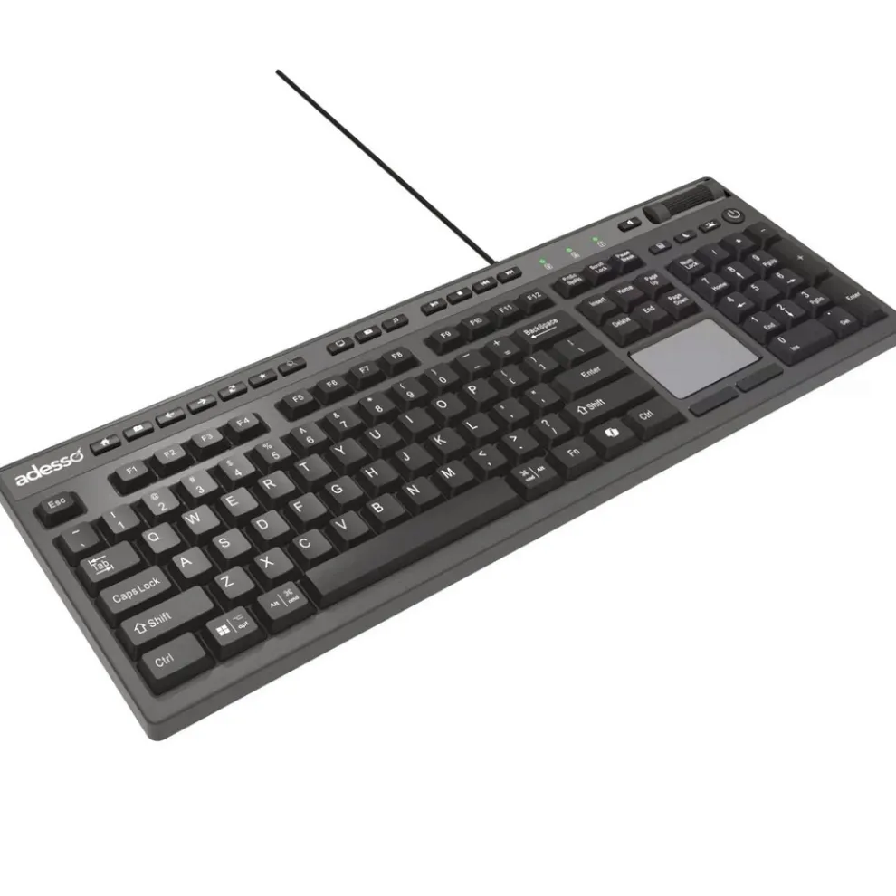 Adesso CyberTouch Desktop Keyboard with Touchpad - Black