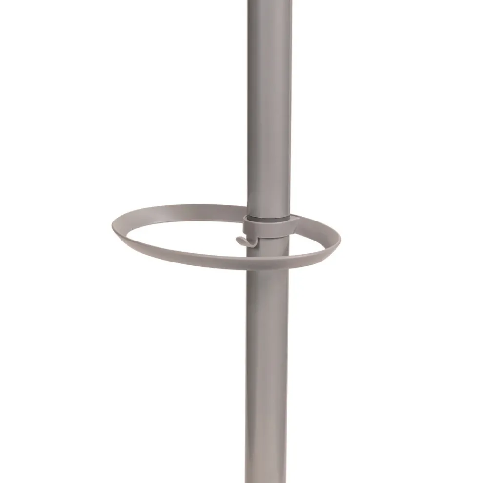 Alba 13.97 x 14 x 73.62 Festival 5-Knob Coat Stand with Umbrella Holder - Gray
