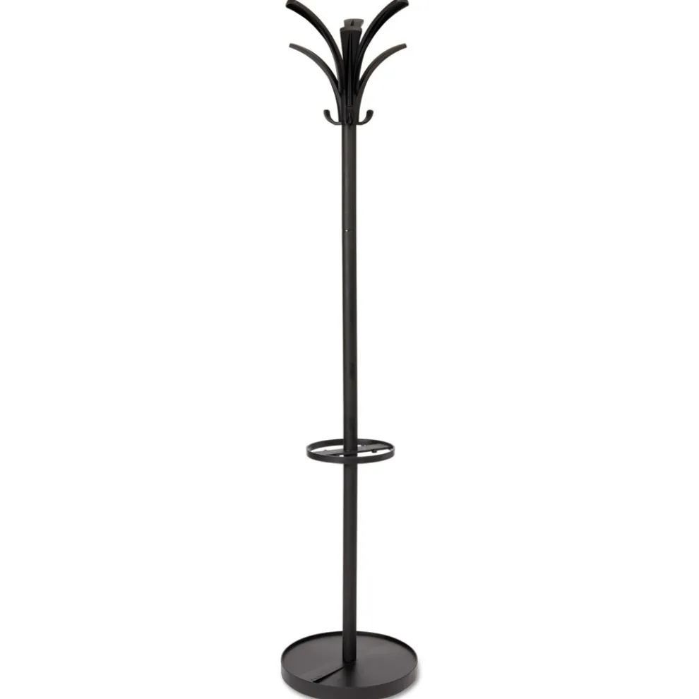 Alba 13.75w x 13.75d x 66.25h Brio Coat Stand - Black
