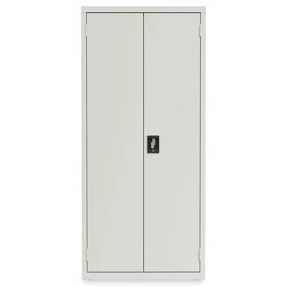 Alera 25771 30 in. x 15 in. x 66 in. 4 Shelves Economy Assembled Storage Cabinets - Light Gray