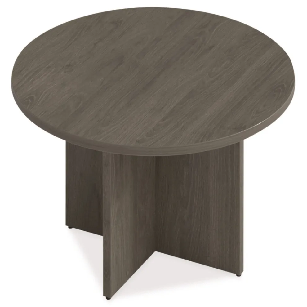 Alera 48 in. Diameter Seville Round Conference Table - Walnut
