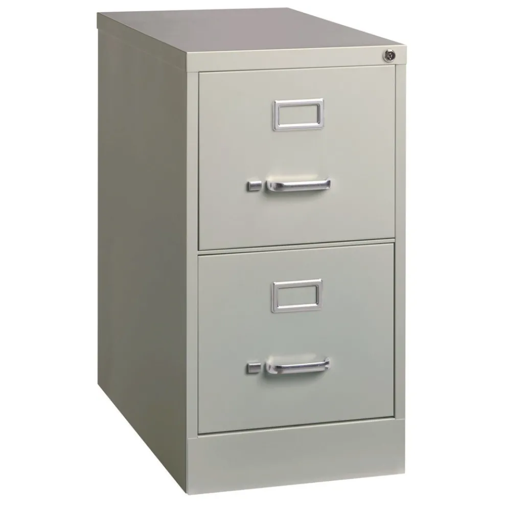 Alera 15 in. x 25 in. x 28.38 in. Letter-Size 2-Drawer Economy Vertical File - Light Gray