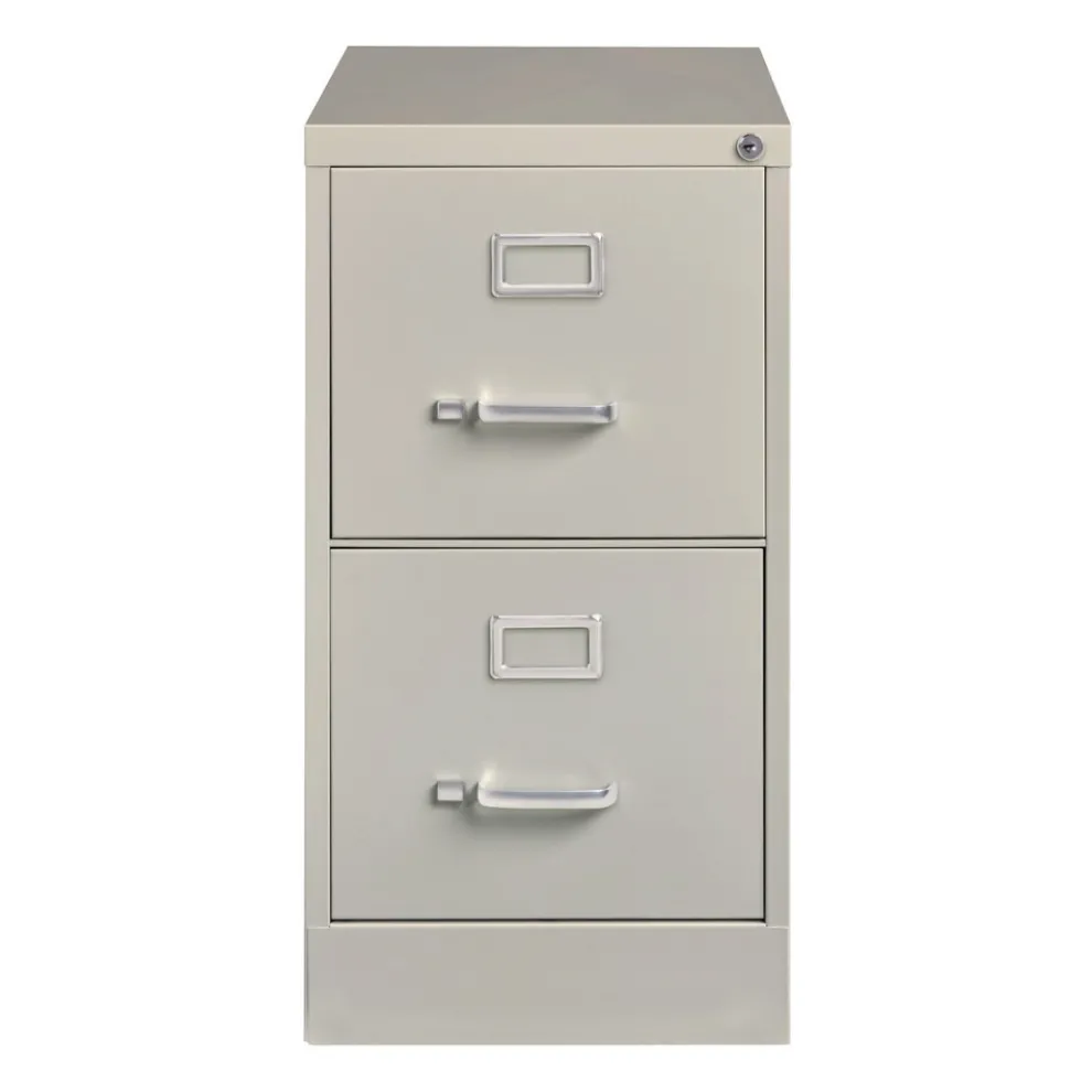 Alera 15 in. x 25 in. x 28.38 in. Letter-Size 2-Drawer Economy Vertical File - Light Gray