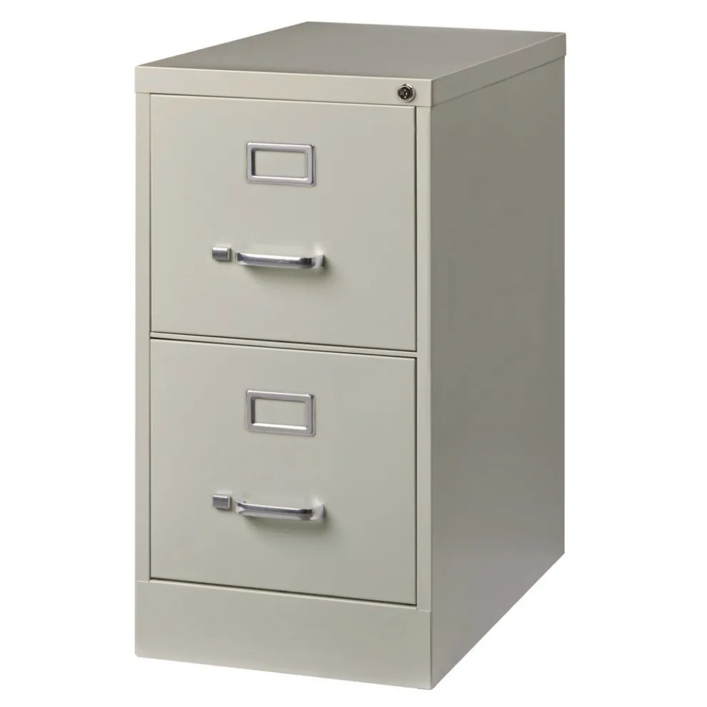 Alera 15 in. x 25 in. x 28.38 in. Letter-Size 2-Drawer Economy Vertical File - Light Gray