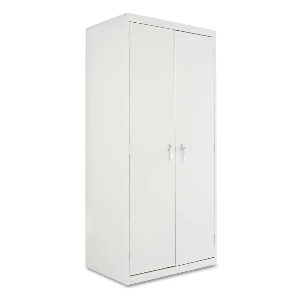 Alera 36 in. x 24 in. x 78 in. Assembled High Storage Cabinet with Adjustable Shelves - Light Gray