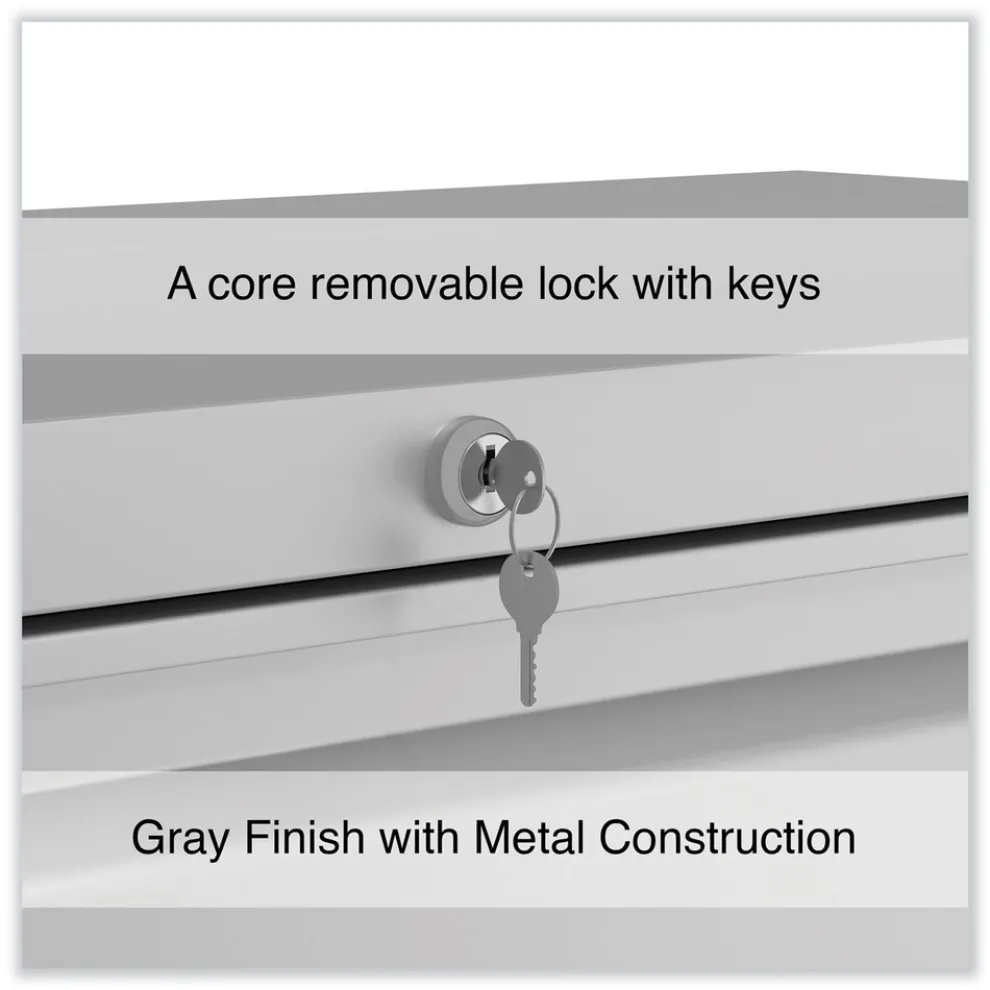 Alera 42 in. x 18.63 in. x 52.5 in. 4 Legal/Letter Size Lateral File Drawers - Light Gray