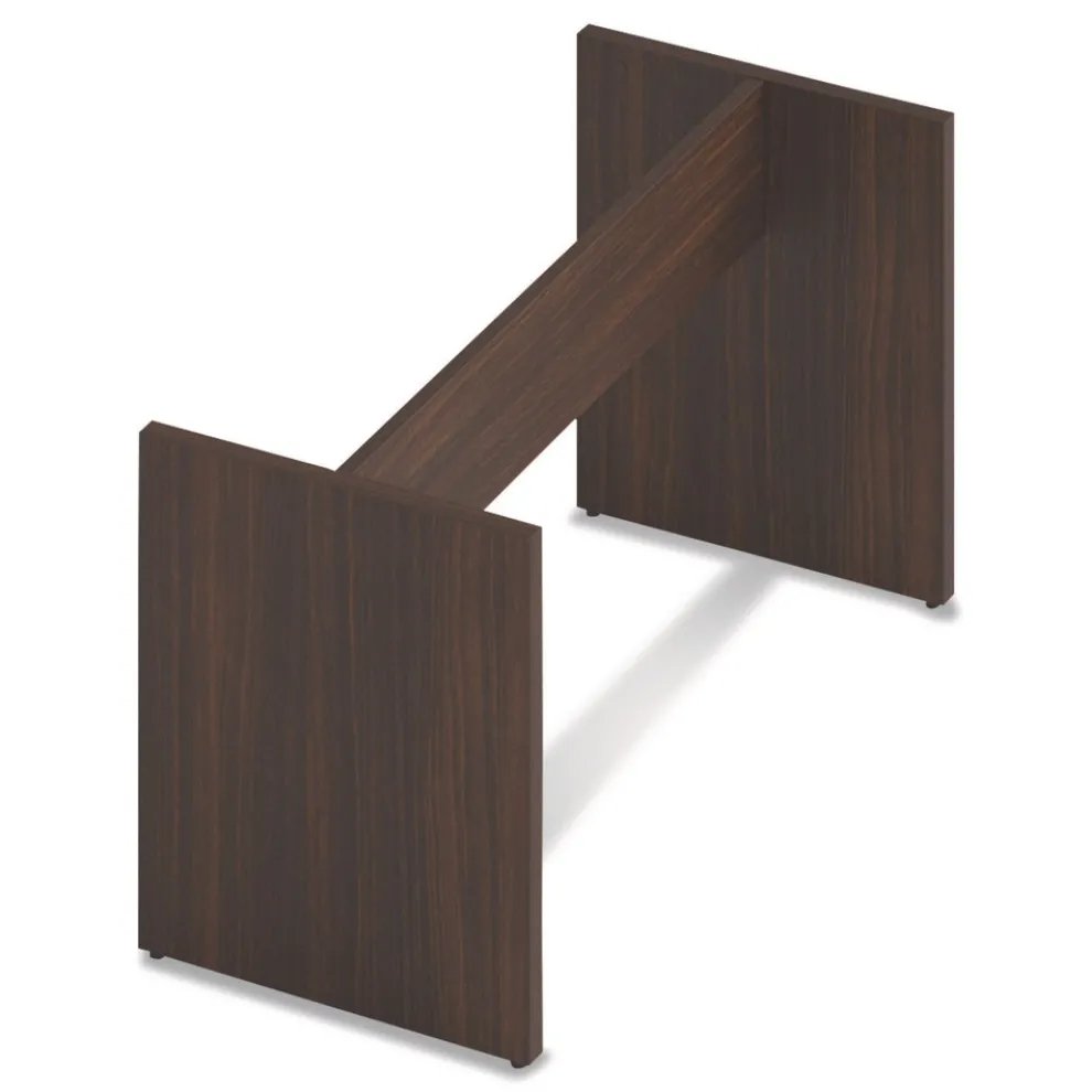 Alera 50 in. x 22 in. x 28 in. Seville 96 in. Wide Conference Table Base - Mahogany