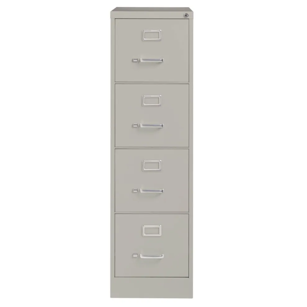 Alera 15 in. x 25 in. x 52 in. Letter-Size 4-Drawer Economy Vertical File - Light Gray