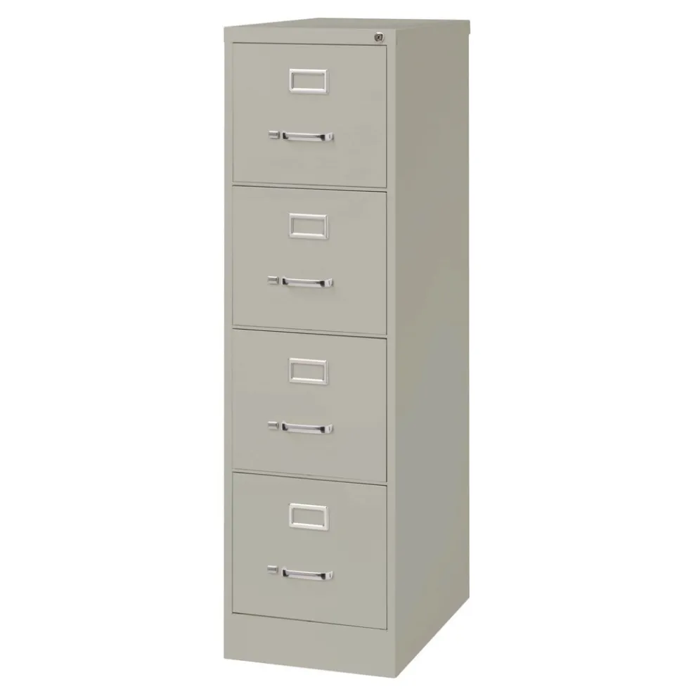 Alera 15 in. x 25 in. x 52 in. Letter-Size 4-Drawer Economy Vertical File - Light Gray