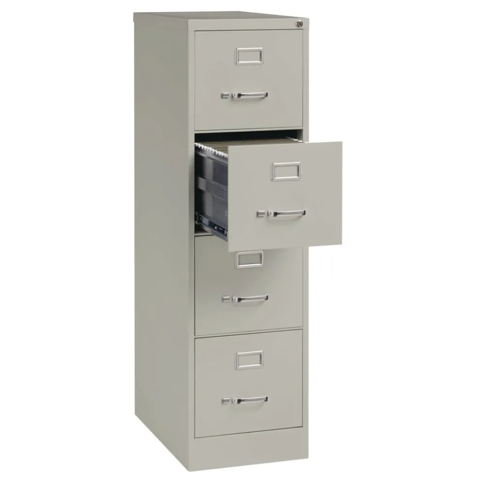 Alera 15 in. x 25 in. x 52 in. Letter-Size 4-Drawer Economy Vertical File - Light Gray