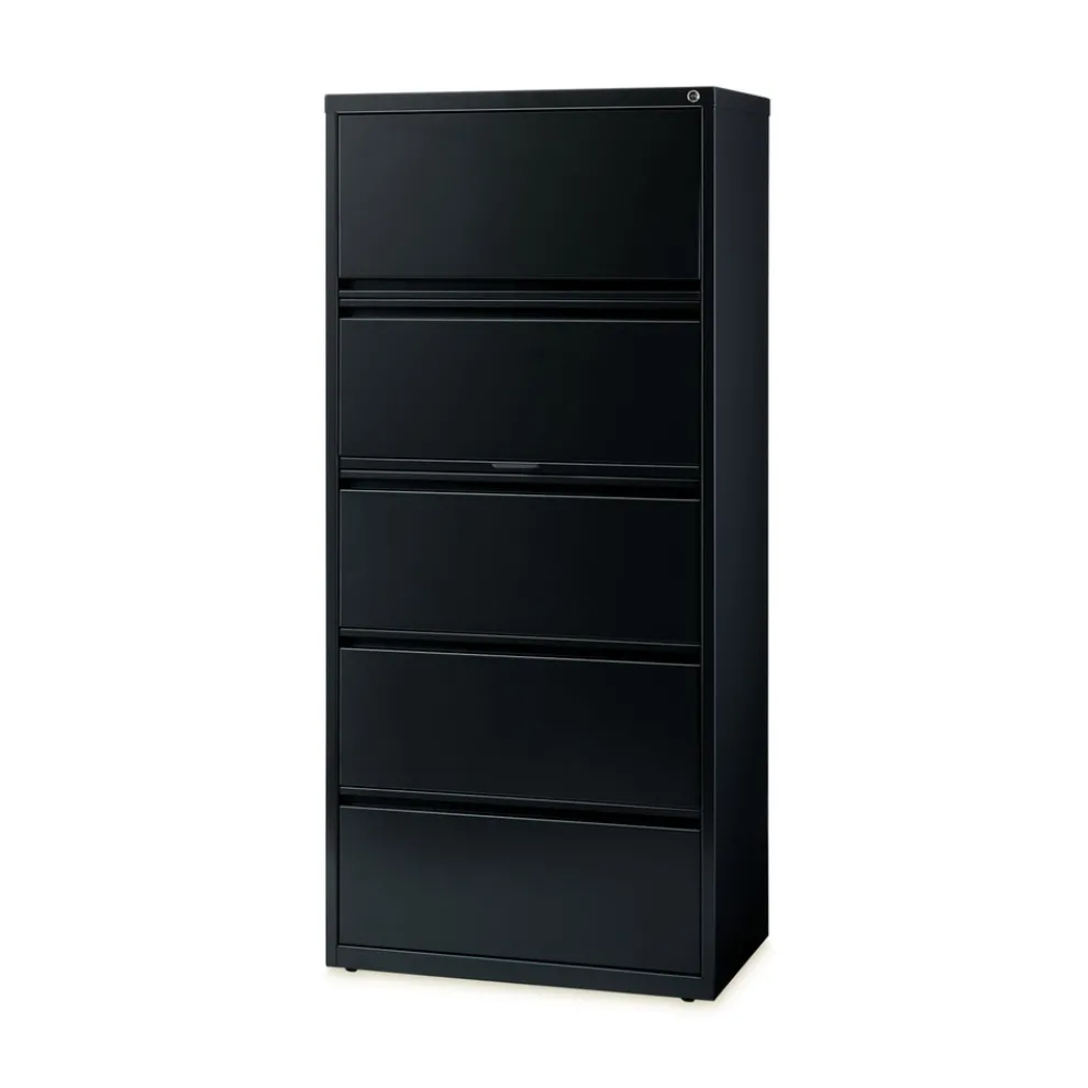 Alera 30 in. x 18.62 in. x 67.62 in. Five Legal/Letter/A4-Size File Drawers Lateral File Cabinet - Black