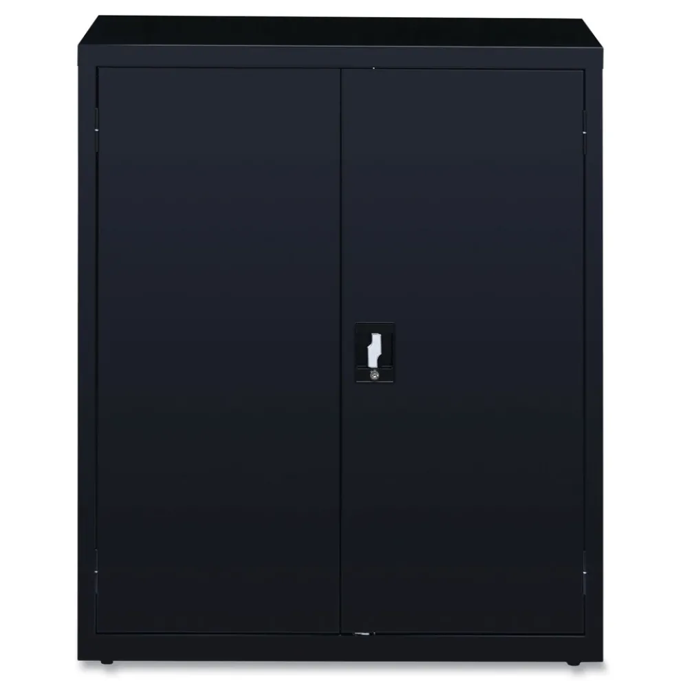 Alera 36 in. x 18 in. x 42 in. 3 Shelves Economy Assembled Storage Cabinets - Black