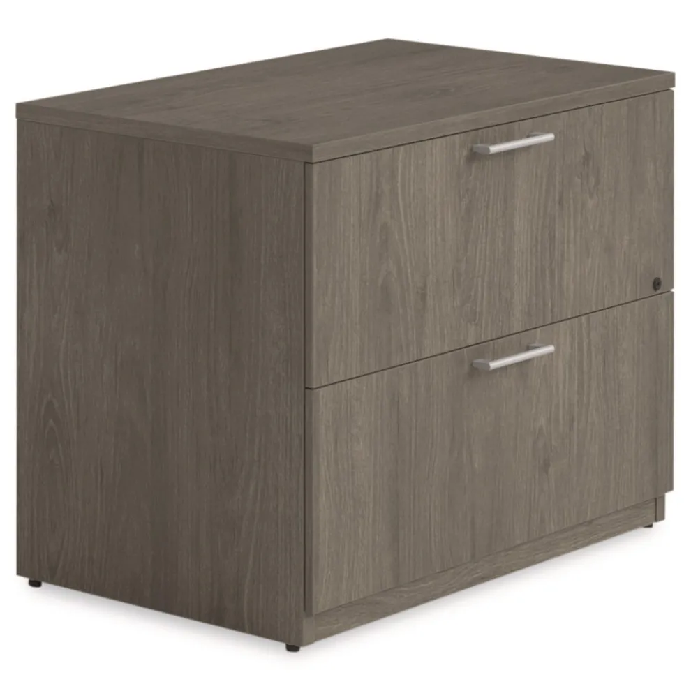 Alera 36 in. x 24 in. x 29 in. Seville Series 2-Drawer Lateral Legal File Cabinet - Walnut