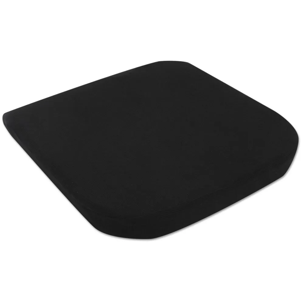 Alera Cooling Gel Memory Foam Non-Slip Cover 16.5 in. x 15.75 in. x 2.75 in. Seat Cushion - Black