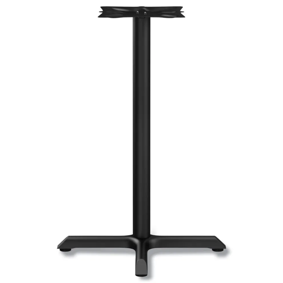 Alera Hospitality Series 27.5 in. x 28.5 in. 300 lbs. Capacity Steel Single-Column Bases - Black