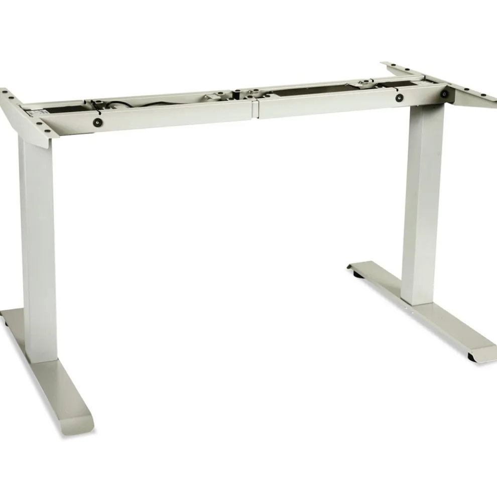 Alera 2-Stage 27.5 in - 47.25 in. High Corded Electric Adjustable Table Base - Gray