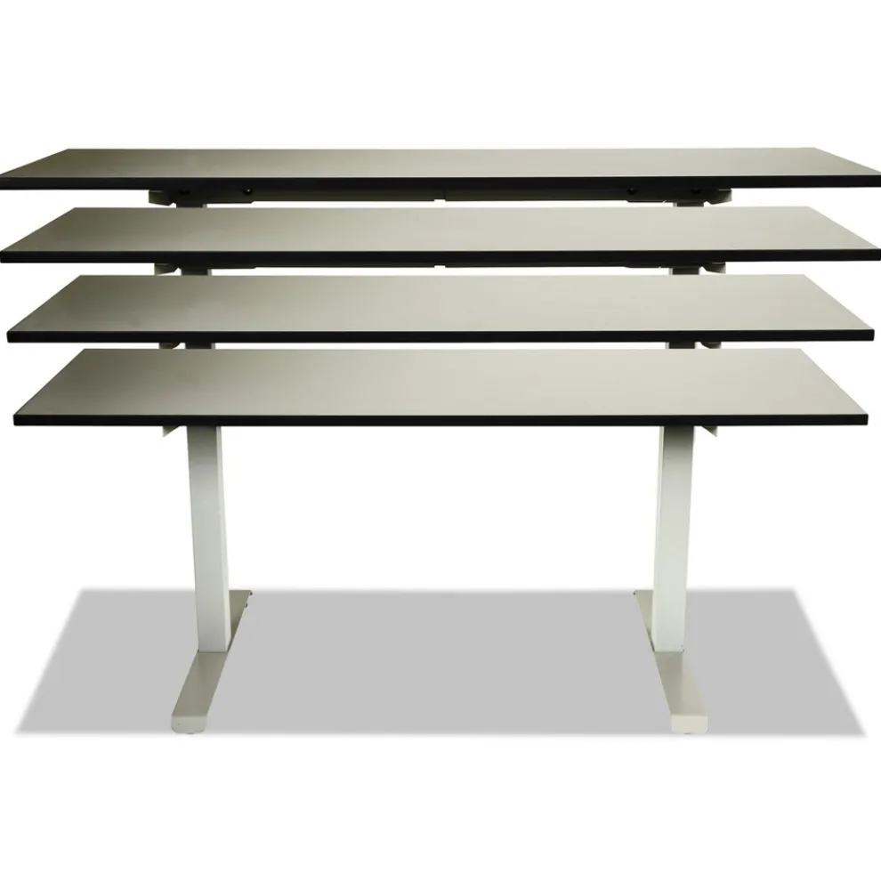 Alera 2-Stage 27.5 in - 47.25 in. High Corded Electric Adjustable Table Base - Gray