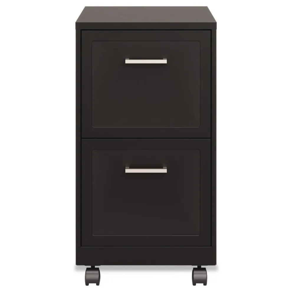 Alera Two-Drawer Mobile Vertical File 2 Letter-Size File Drawers 14.25 x 18 x 26.7 - Black