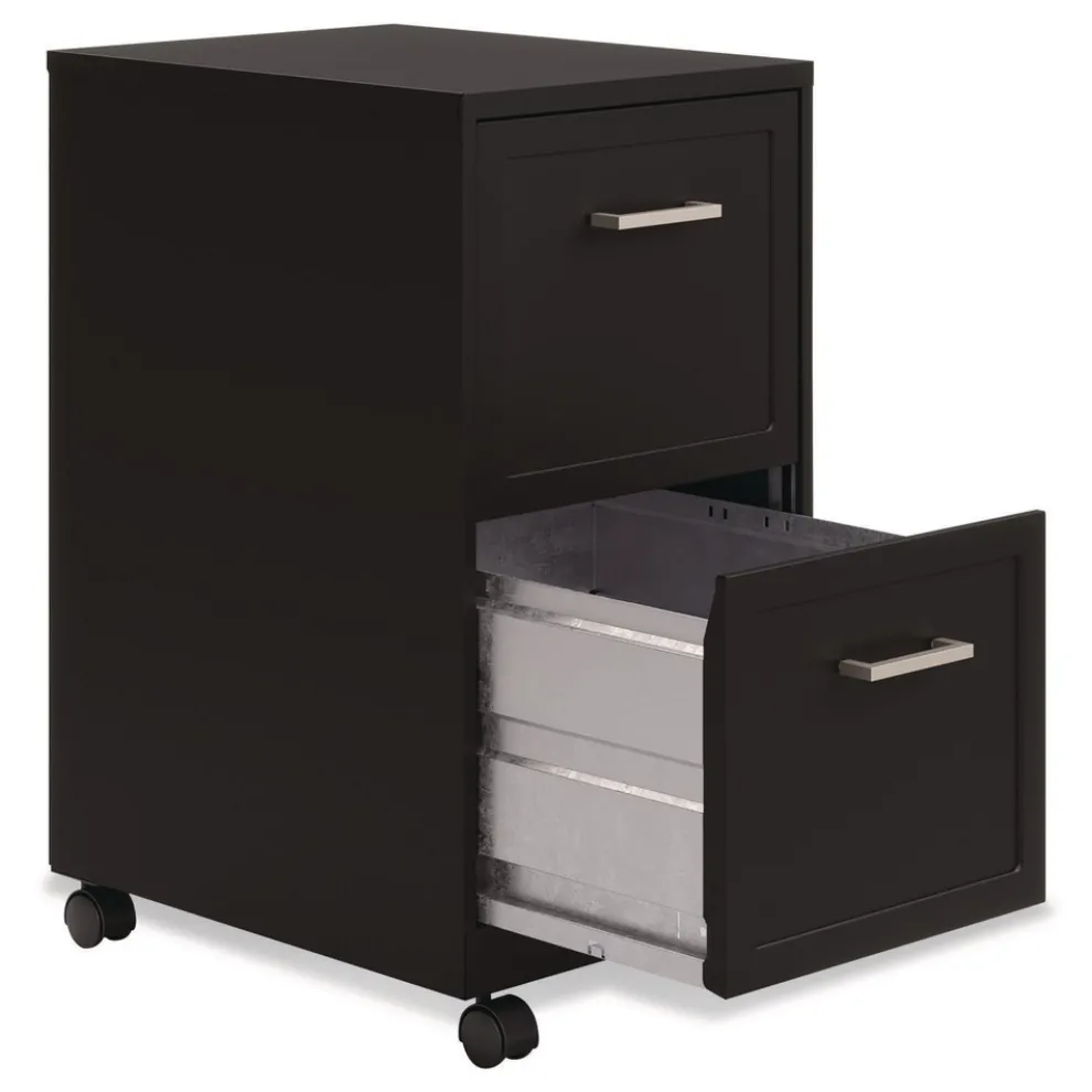 Alera Two-Drawer Mobile Vertical File 2 Letter-Size File Drawers 14.25 x 18 x 26.7 - Black