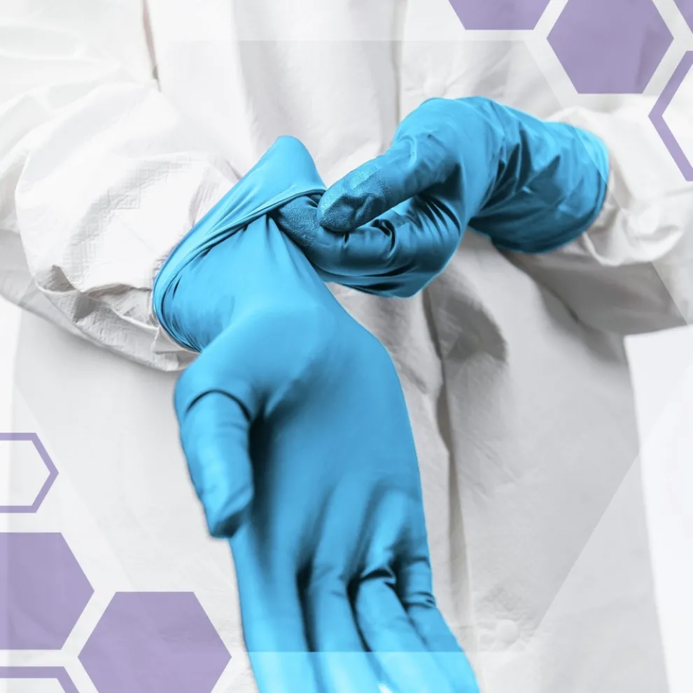 Ansell Kimtech Element Nitrile Exam Gloves - Large, Blue (2500/Carton)