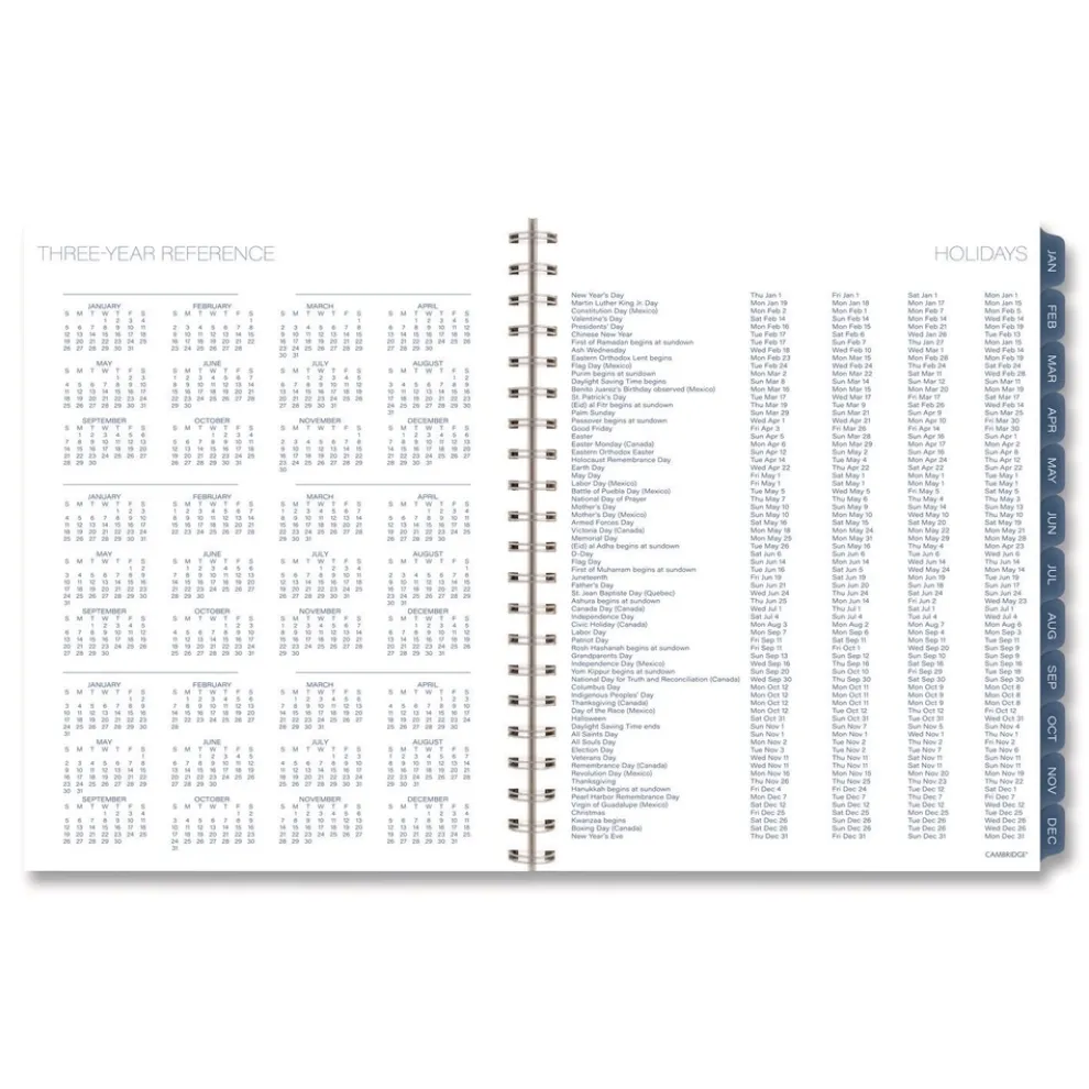 AT-A-GLANCE 11 in. x 8.5 in. 12-Month (Jan-Dec 2026) Abyss Weekly/Monthly Planner - Blue Cover