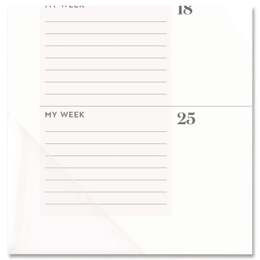 AT-A-GLANCE 21.75 in. x 17 in. 12-Month (Jan-Dec): 2026 WorkStyle Monthly Desk Pad Calendar - White Sheets, Teal Headband/Clear Corners