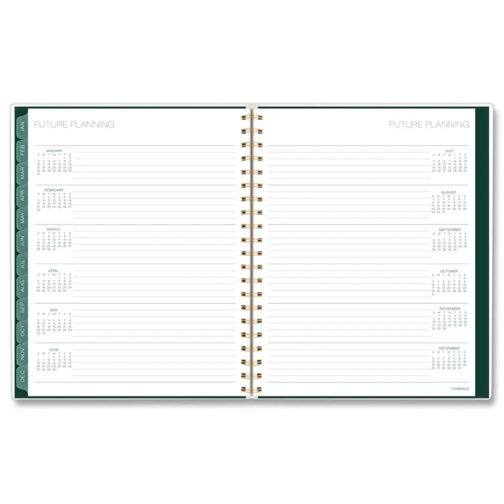 AT-A-GLANCE 11 in. x 8.5 in. 12-Month (Jan-Dec 2026) Emerald Isle Weekly/Monthly Planner - Green Marbled Cover
