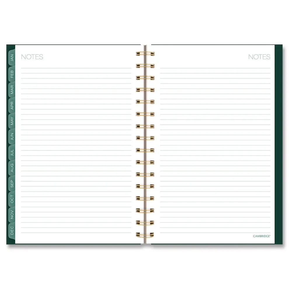 AT-A-GLANCE 8.5 in. x 5.5 in. 12-Month (Jan-Dec 2026) Emerald Isle Weekly/Monthly Planner - Green Marbled Cover