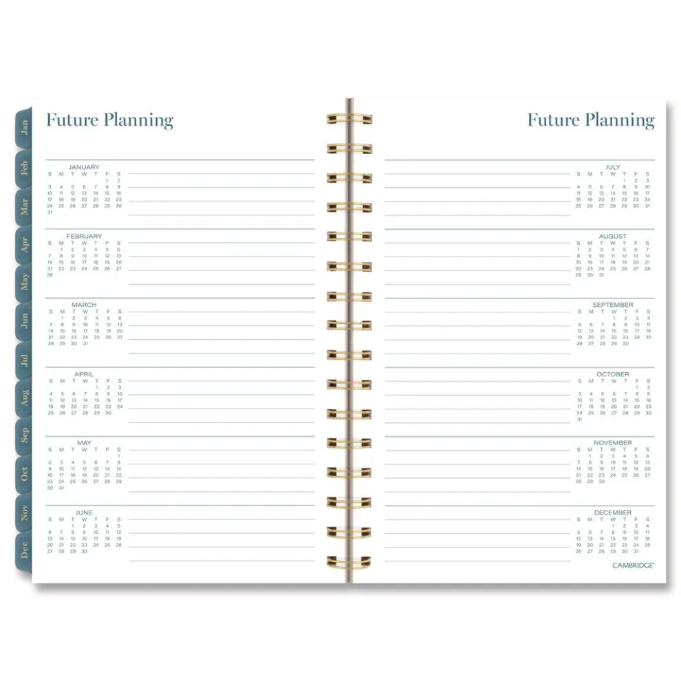 AT-A-GLANCE 8.5 in. x 5.5 in. 12-Month (Jan-Dec 2026) Midnight Garden Weekly/Monthly Planner - Black/Pink/Green Cover