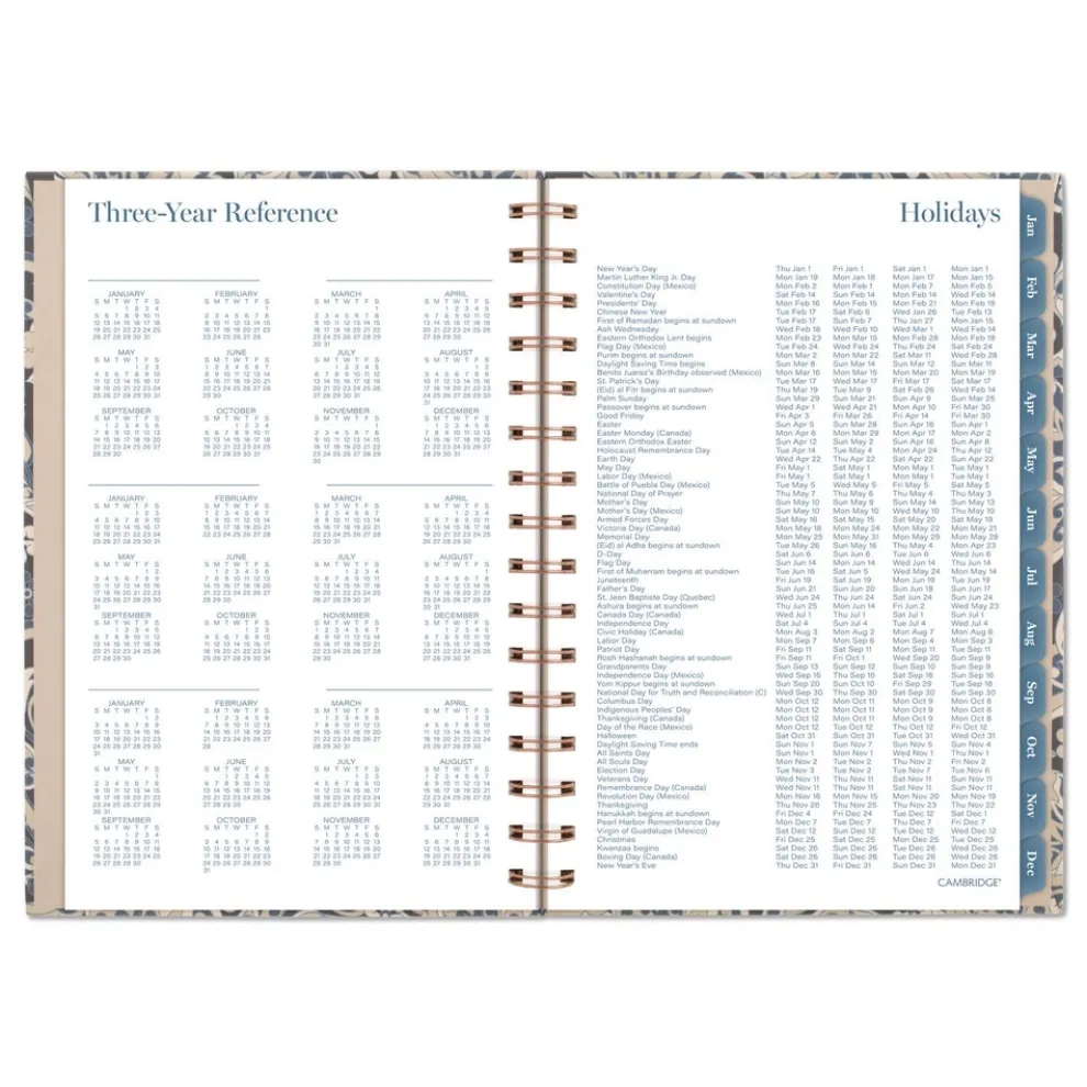 AT-A-GLANCE 8.5 in. x 5.5 in. 12-Month (Jan-Dec 2026) Elizabeth Weekly/Monthly Planner - Blue Cover