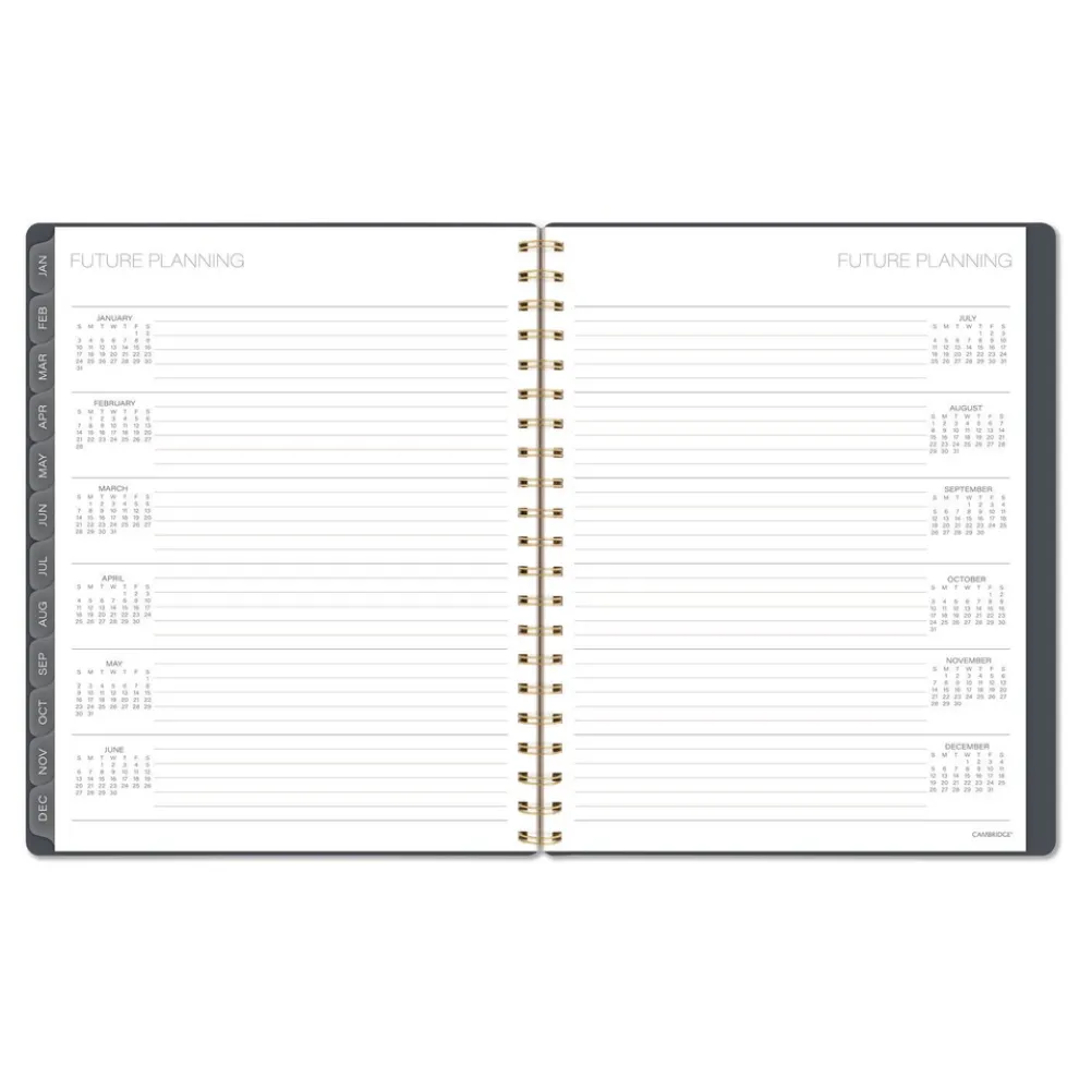 AT-A-GLANCE 11 in. x 8.5 in. 12-Month (Jan-Dec 2026) Hera Weekly Monthly Planner - Black/Gold Cover
