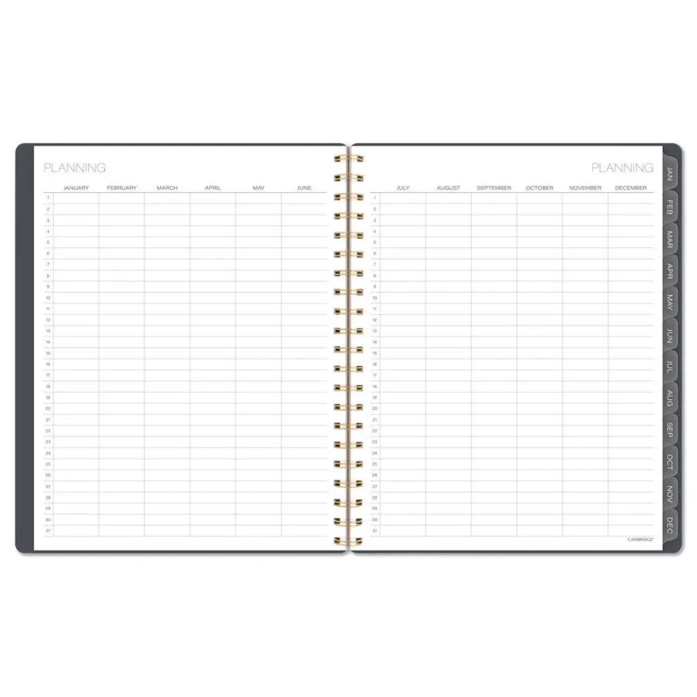 AT-A-GLANCE 11 in. x 8.5 in. 12-Month (Jan-Dec 2026) Hera Weekly Monthly Planner - Black/Gold Cover