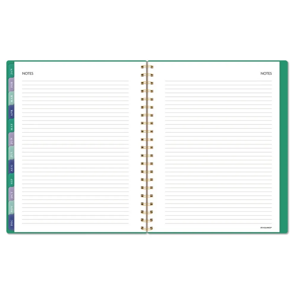 AT-A-GLANCE 11 in. x 8.5 in. 13-Month (Jan-Jan 2026) Badge Geo Weekly/Monthly Planner - Green Cover