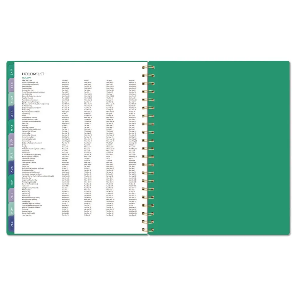 AT-A-GLANCE 11 in. x 8.5 in. 13-Month (Jan-Jan 2026) Badge Geo Weekly/Monthly Planner - Green Cover