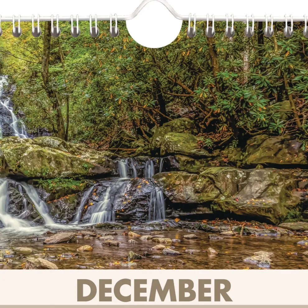 AT-A-GLANCE 14-Month: Dec 2025 to Jan 2027 Three-Month 12 in. x 27 in. Scenic Landscape Photography Wall Calendar - White Sheets